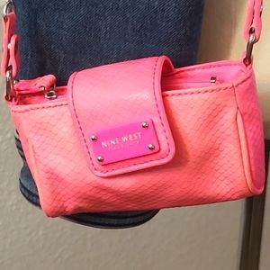 Nine West neon pink mini crossbody